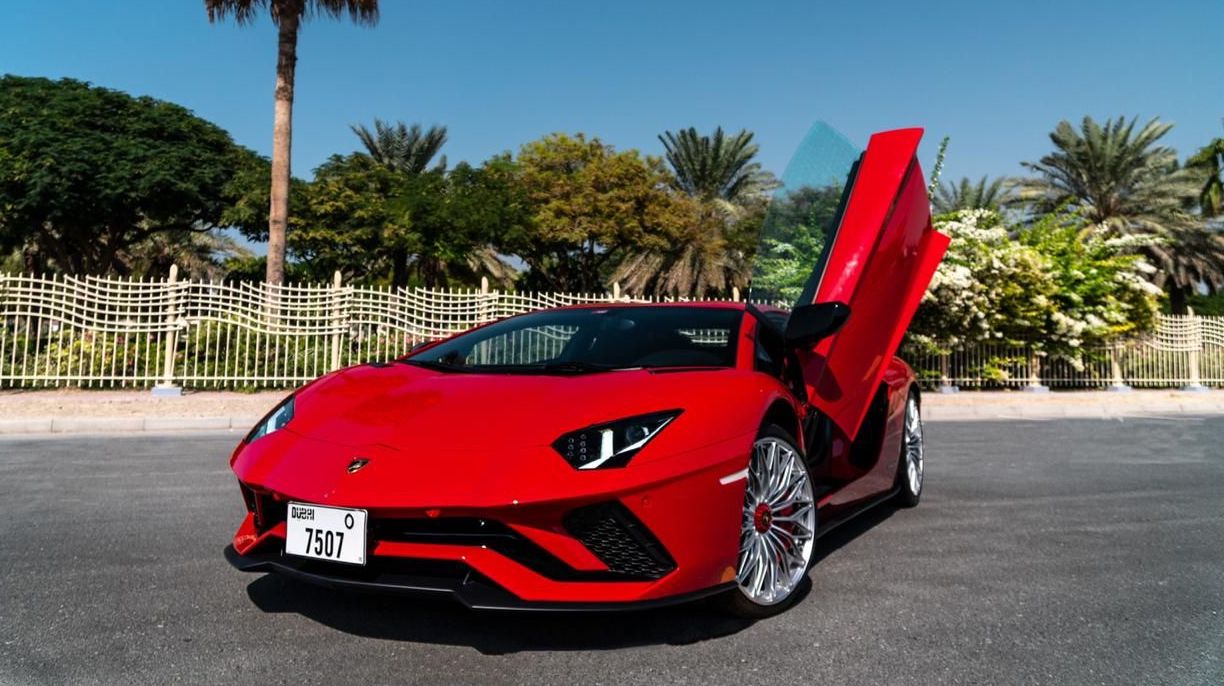  Lamborghini Aventador S RED 2020 rental dubai