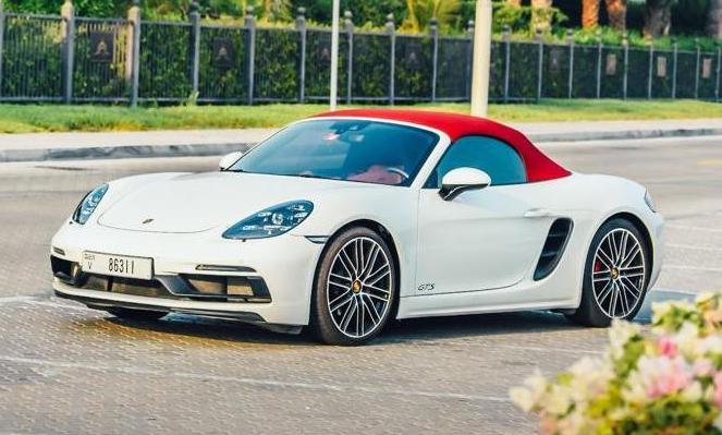 Porsche Boxster Convertible WHITE 2019 rental dubai