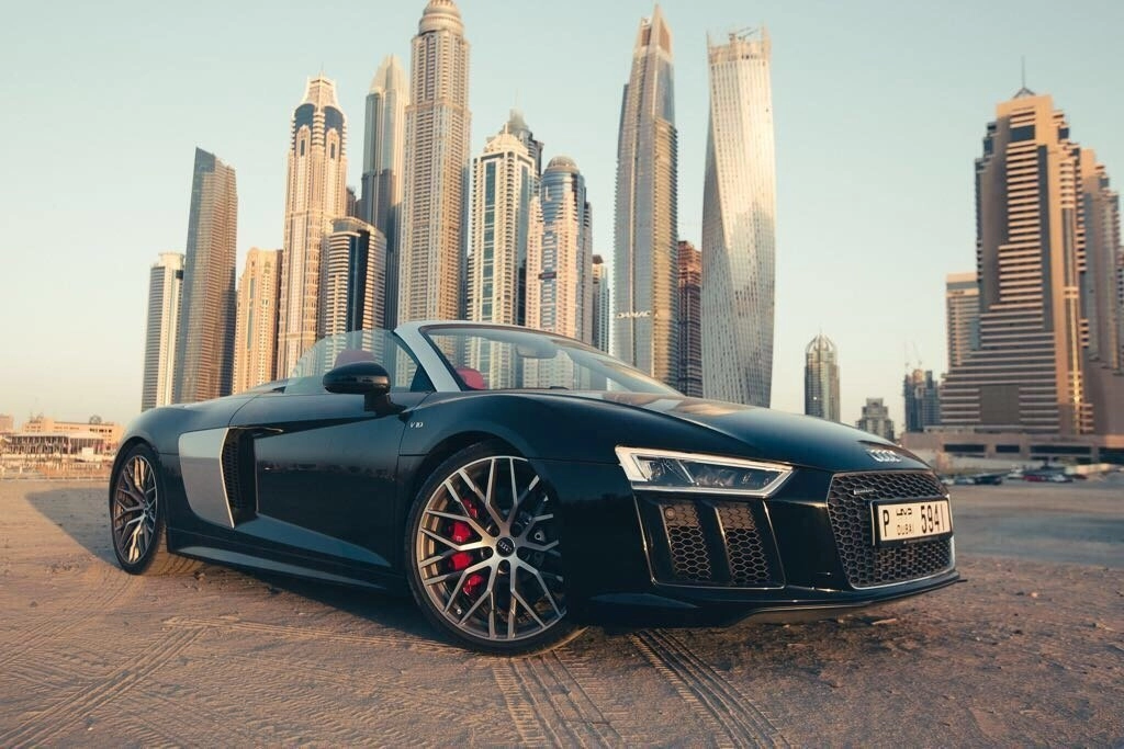 Audi R8 Convertible BLACK 2018 rental dubai