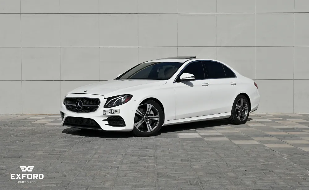 Mercedes E300 WHITE 2021 rental dubai