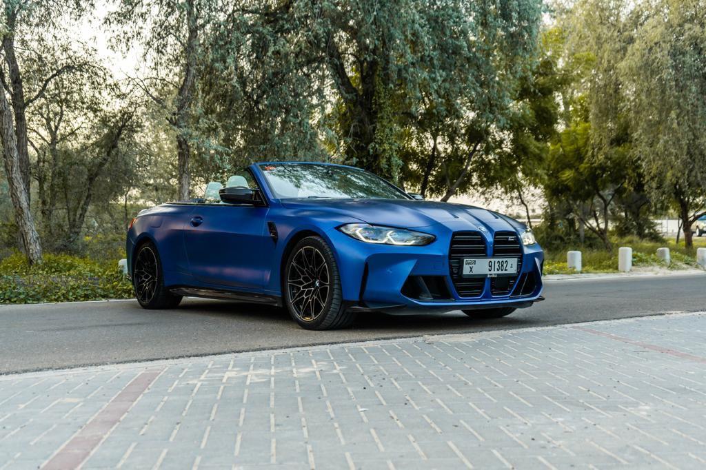 Bmw M4 competition convertible BLUE 2023 rental dubai