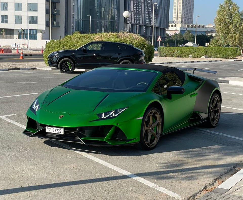 Lamborghini Huracan EVO Green   2023 rental dubai