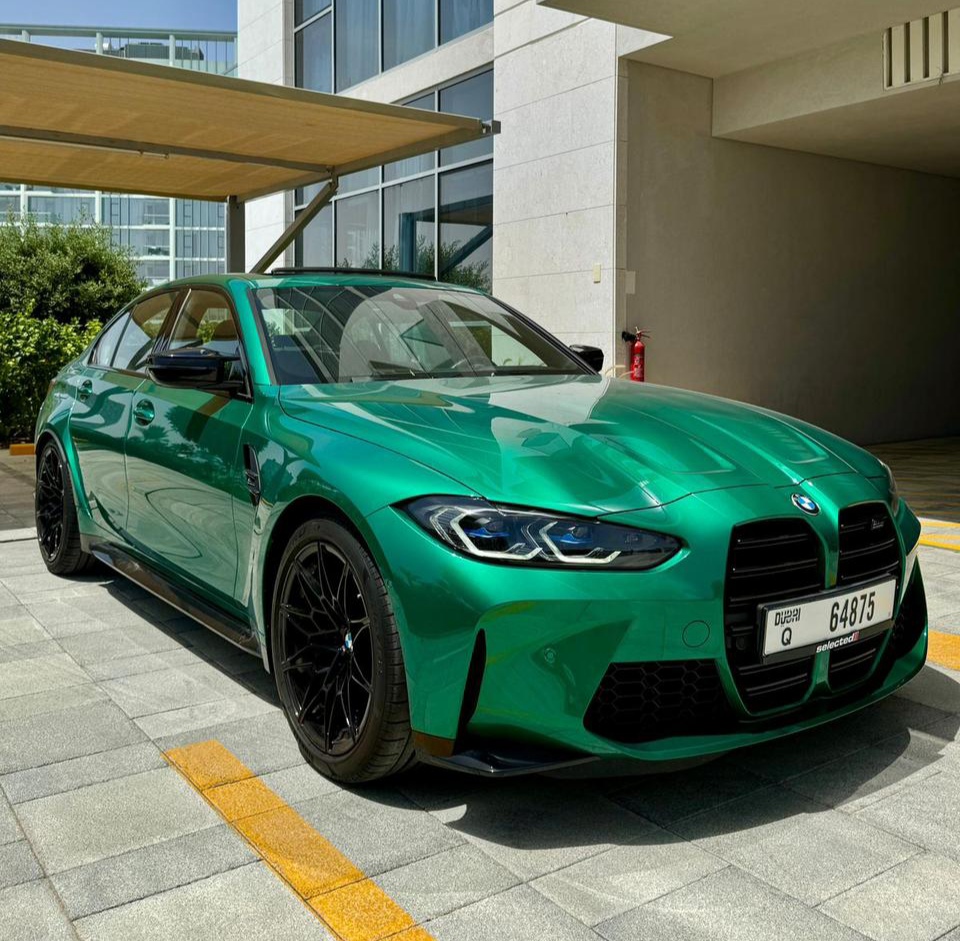BMW M3 Competition Sedan Green  2024 rental dubai