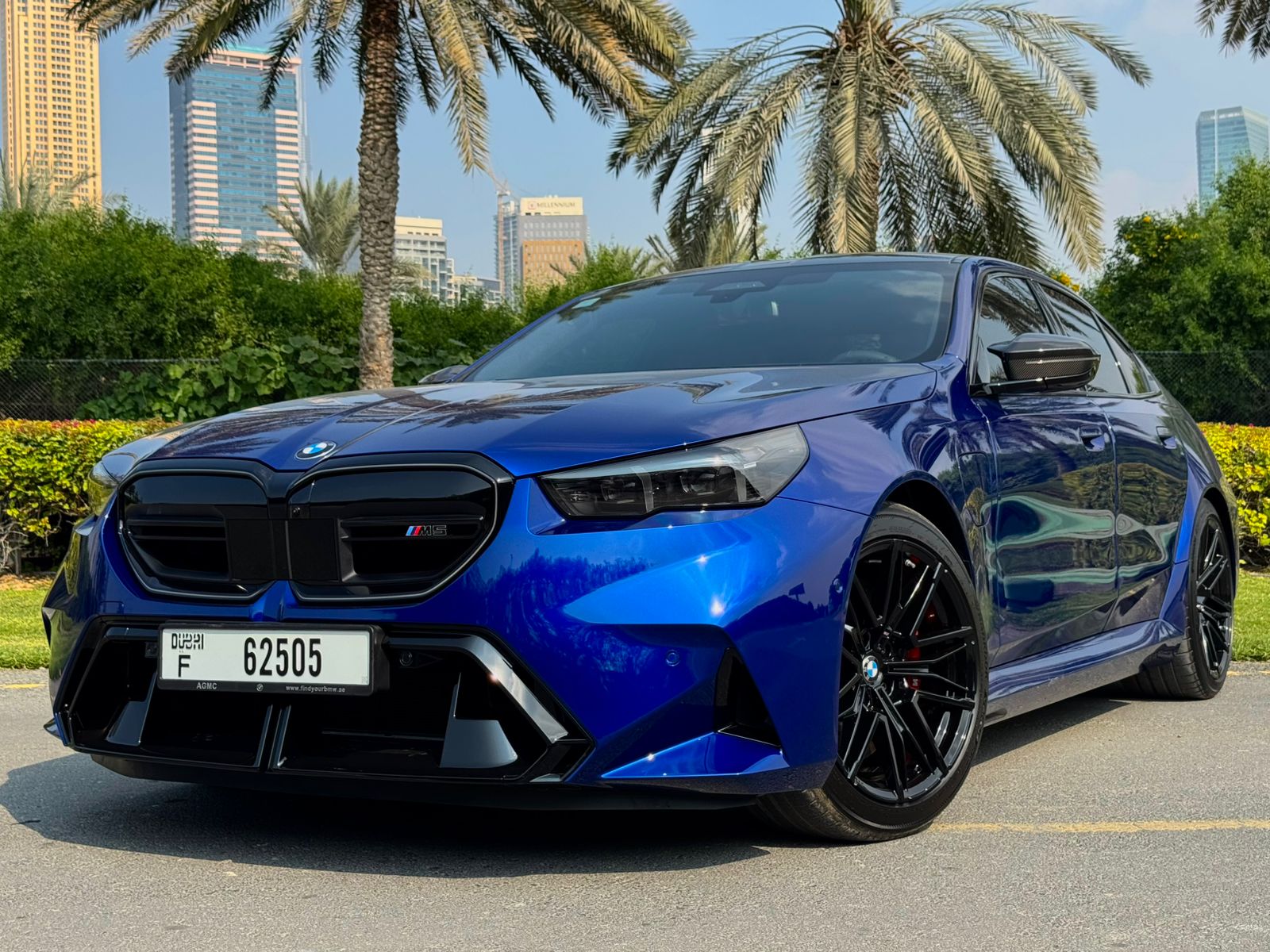 BMW M5 Competition V8 Blue interior Orange  2026 rental dubai