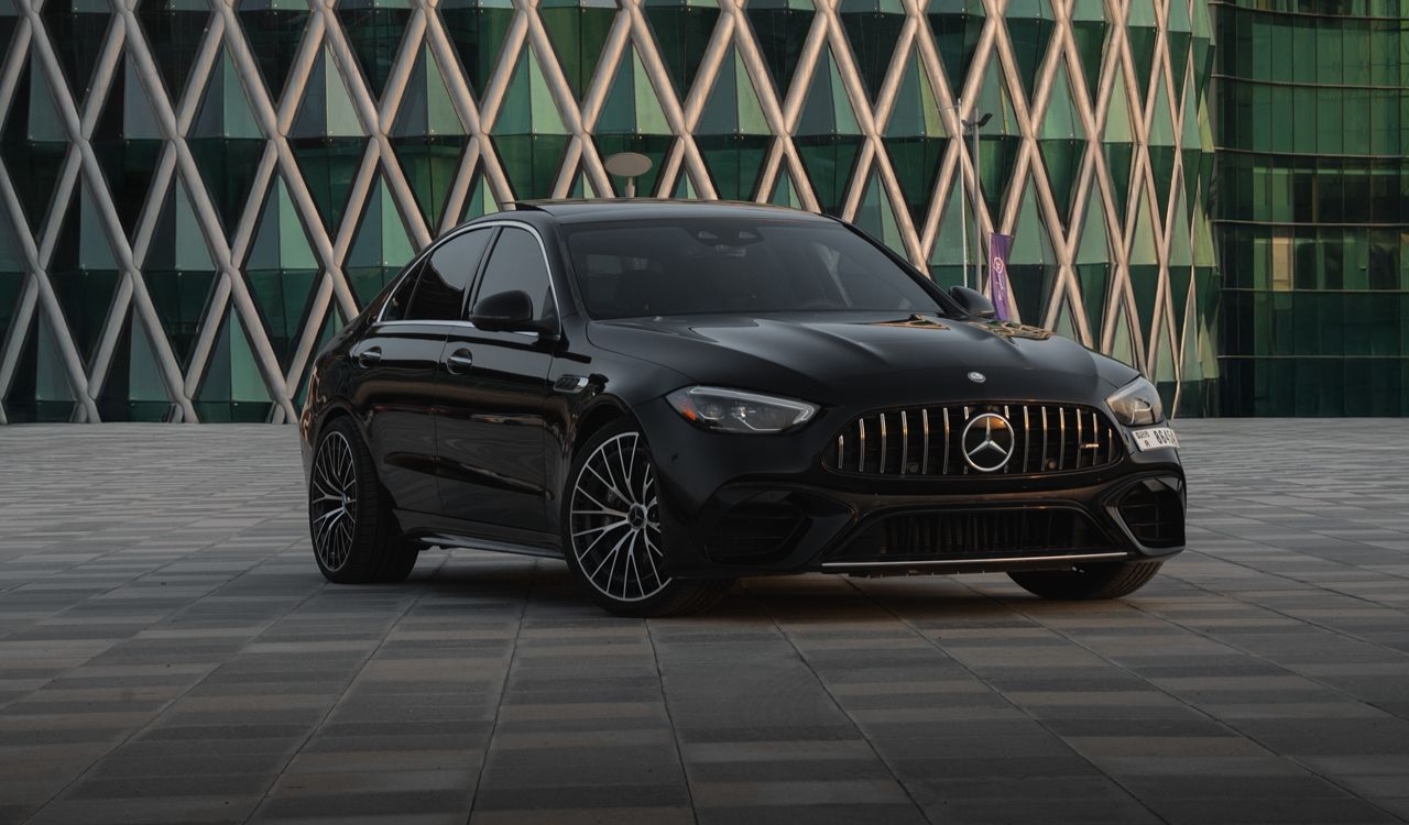 Mercedes Benz AMG C63 S Sedan Black  2025 rental dubai
