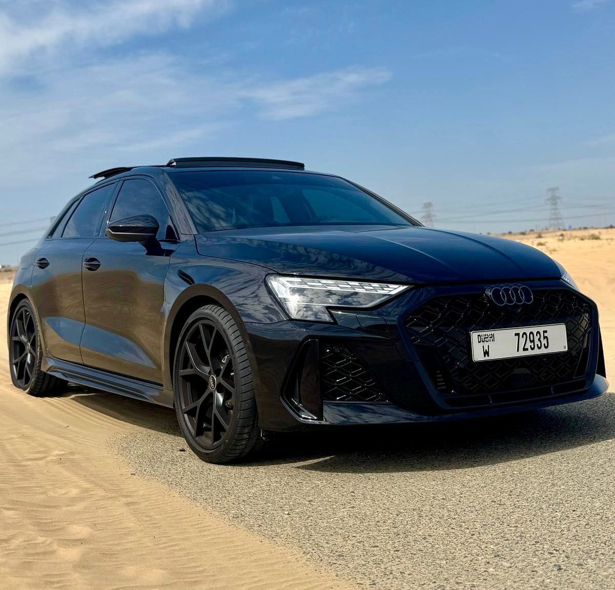 Audi Rs3 Gcc Facelift Black & Grey  2022 rental dubai