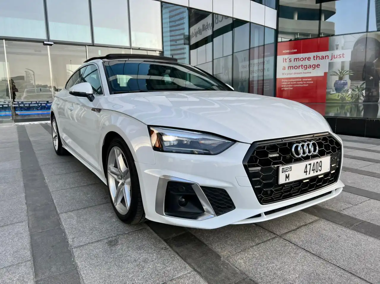 Audi A5 WHITE 2021 rental dubai
