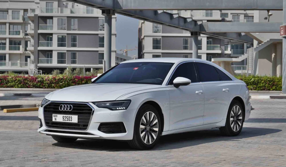 Audi A6 WHITE 2022 rental dubai
