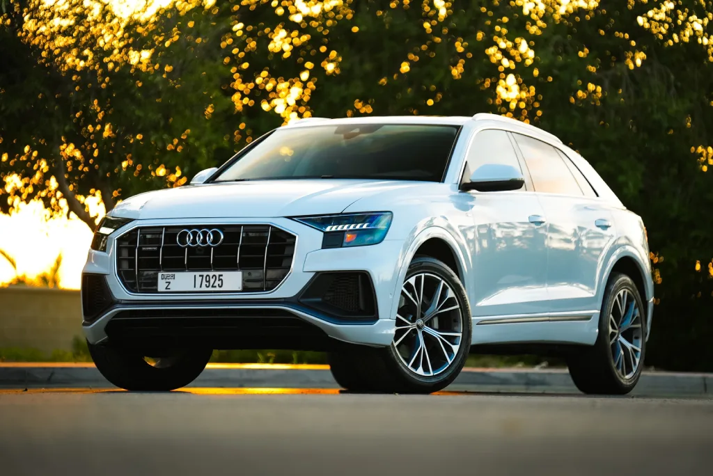 Audi Q8 S Line WHITE 2023 rental dubai